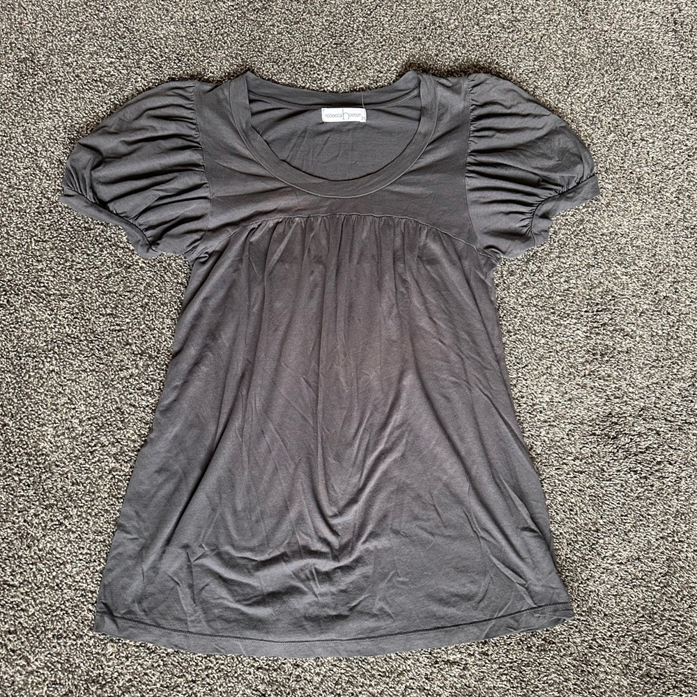 Rebecca beeson top gray and flowy